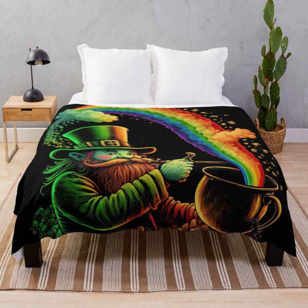 Item preview, St. Patrick's Day Luck of the Irish - Leprechaun, Rainbow & Pot of Gold designed and sold by DancingBuddha.