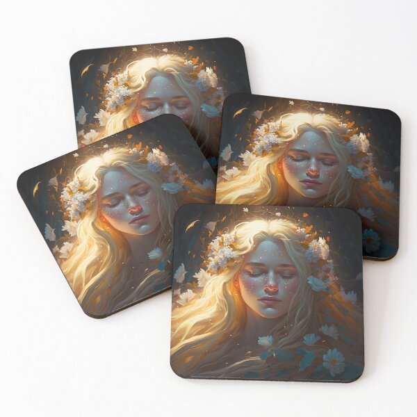 Item preview, Blonde Beauty with Pink Roses designed and sold by oanaunciuleanu.