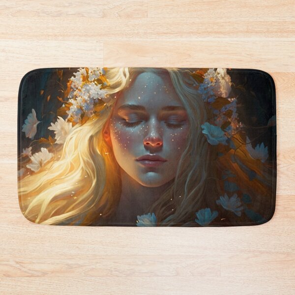 Item preview, Blonde Beauty with Pink Roses designed and sold by oanaunciuleanu.