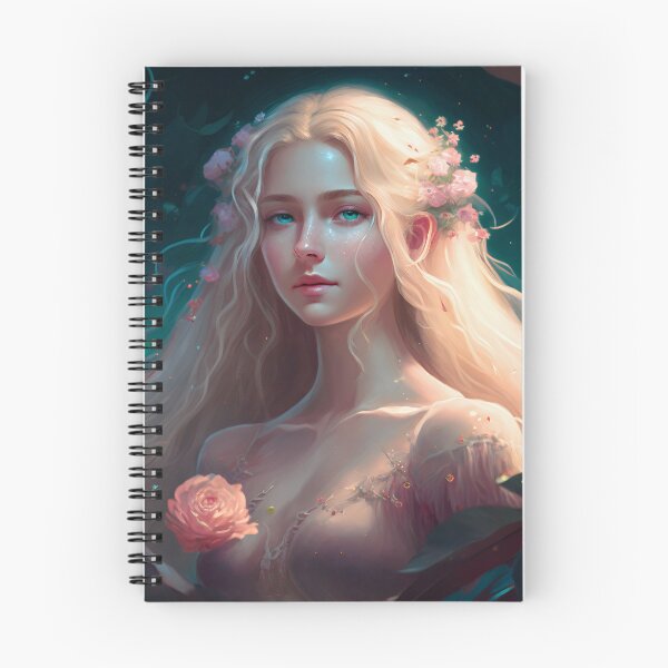 Item preview, Blonde Beauty with Pink Roses designed and sold by oanaunciuleanu.