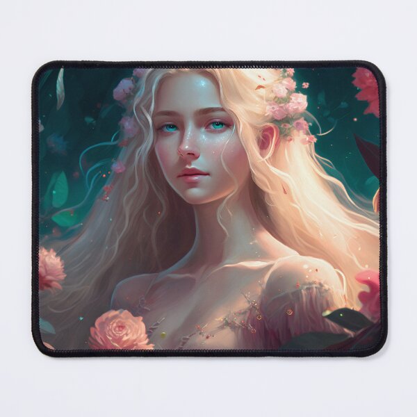 Item preview, Blonde Beauty with Pink Roses designed and sold by oanaunciuleanu.