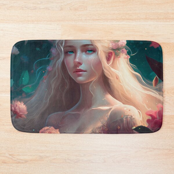 Item preview, Blonde Beauty with Pink Roses designed and sold by oanaunciuleanu.