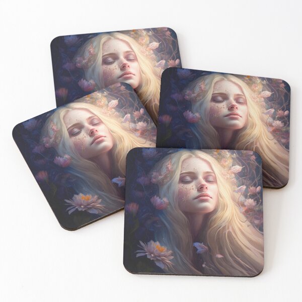Item preview, Blonde Beauty with Pink Roses designed and sold by oanaunciuleanu.