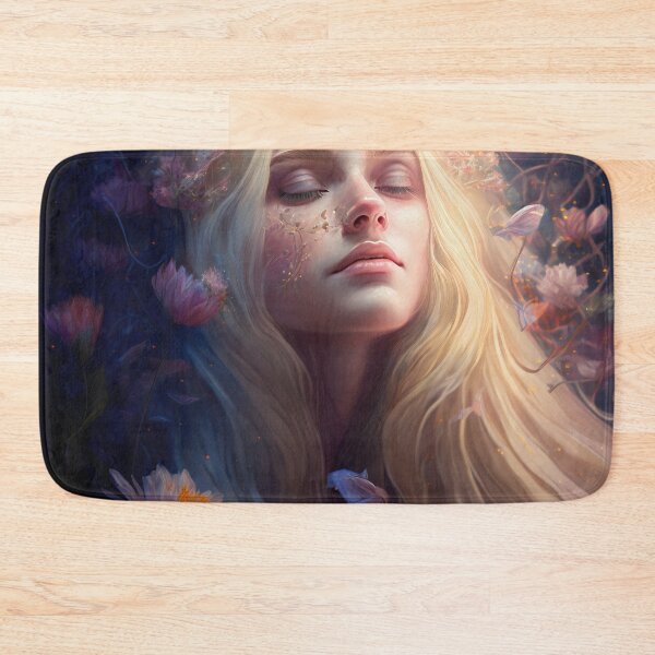 Item preview, Blonde Beauty with Pink Roses designed and sold by oanaunciuleanu.
