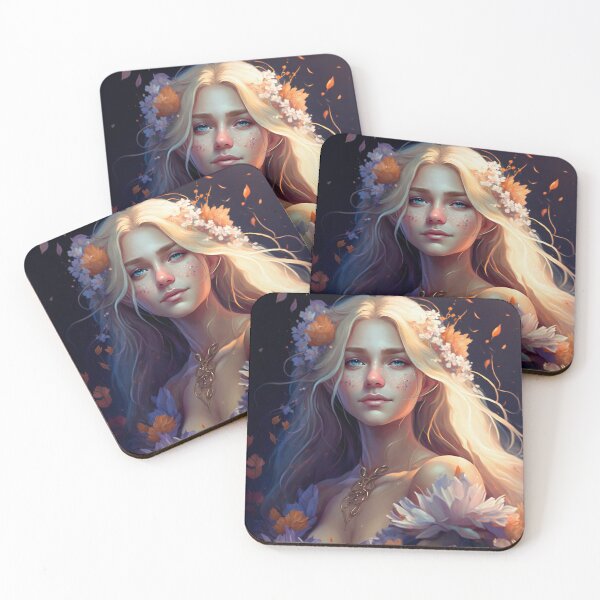 Item preview, Blonde Beauty with Pink Roses designed and sold by oanaunciuleanu.