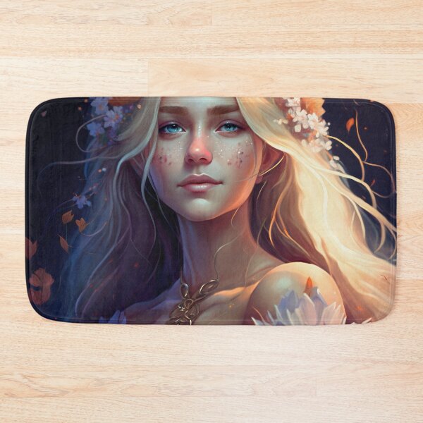Item preview, Blonde Beauty with Pink Roses designed and sold by oanaunciuleanu.