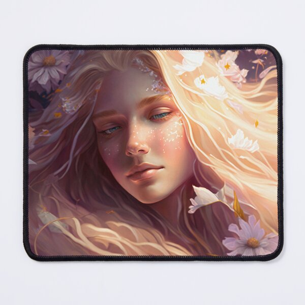 Item preview, Blonde Beauty with Pink Roses designed and sold by oanaunciuleanu.