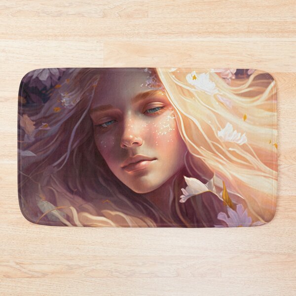 Item preview, Blonde Beauty with Pink Roses designed and sold by oanaunciuleanu.