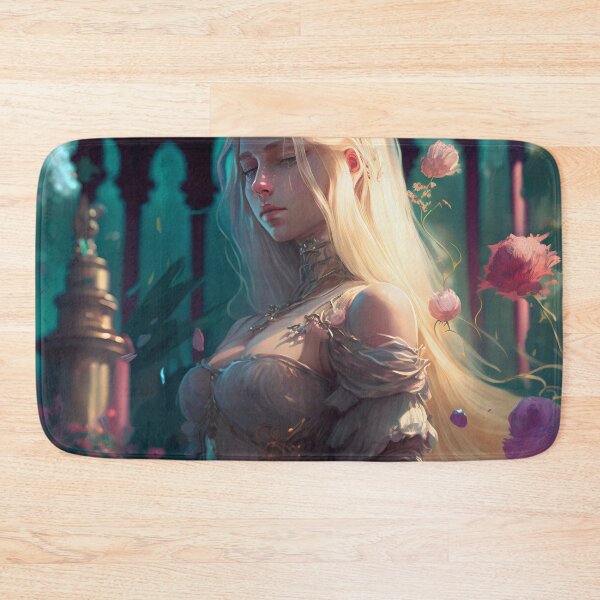 Item preview, Blonde Beauty with Pink Roses designed and sold by oanaunciuleanu.
