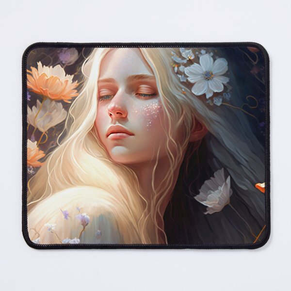 Item preview, Blonde Beauty with Pink Roses designed and sold by oanaunciuleanu.