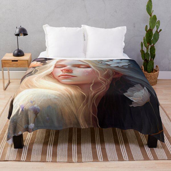 Item preview, Blonde Beauty with Pink Roses designed and sold by oanaunciuleanu.