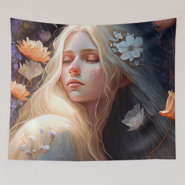 Item preview, Blonde Beauty with Pink Roses designed and sold by oanaunciuleanu.