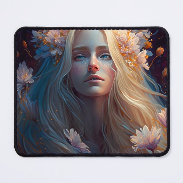 Item preview, Blonde Beauty with Pink Roses designed and sold by oanaunciuleanu.