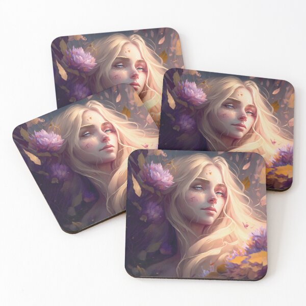 Item preview, Blonde Beauty with Pink Roses designed and sold by oanaunciuleanu.