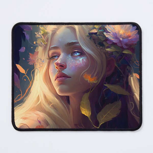 Item preview, Blonde Beauty with Pink Roses designed and sold by oanaunciuleanu.