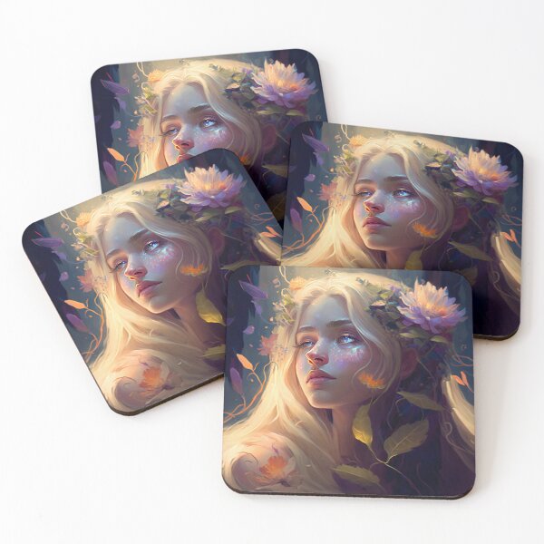 Item preview, Blonde Beauty with Pink Roses designed and sold by oanaunciuleanu.
