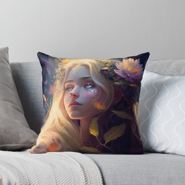 Item preview, Blonde Beauty with Pink Roses designed and sold by oanaunciuleanu.