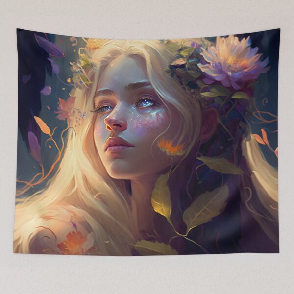 Item preview, Blonde Beauty with Pink Roses designed and sold by oanaunciuleanu.