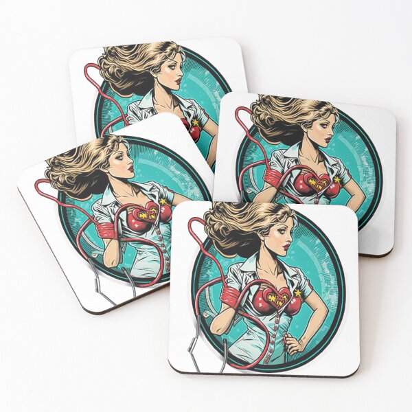 Item preview, Girls Women Nurses Valentine Hearts Stethoscope designed and sold by laurateamart.