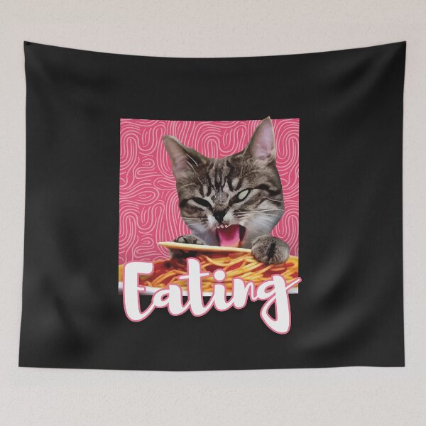 Item preview, Funny Cute  Cat Eating Spaghetti  designed and sold by VIKING  PROJECT.