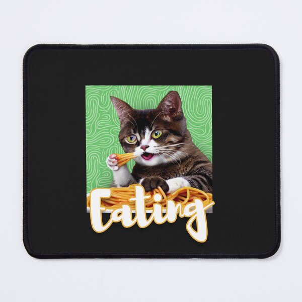 Item preview, Funny Cute Cat Eating Spaghetti designed and sold by VIKING PROJECT.