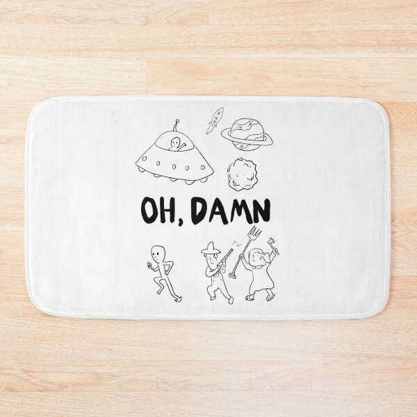 Item preview, OH DAMN alien sticker, minimalistic designed and sold by doteau.