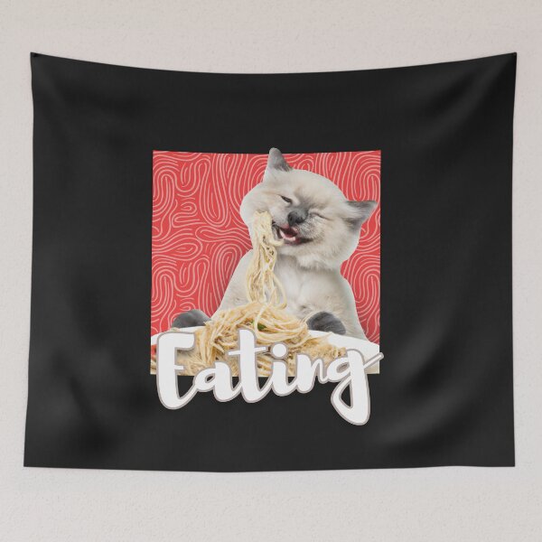 Item preview, Funny Cute  Cat Eating Spaghetti  designed and sold by VIKING  PROJECT.