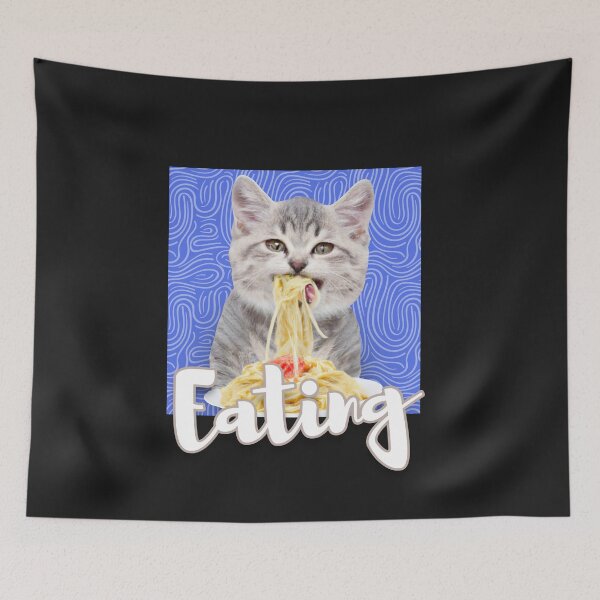 Item preview, Funny Cute  Cat Eating Spaghetti  designed and sold by VIKING  PROJECT.