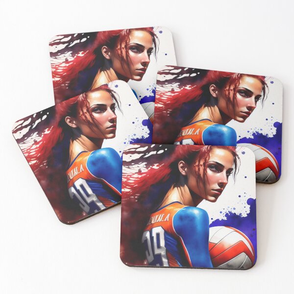 Item preview, Ball sportswoman portrait designed and sold by FancyForestArt.