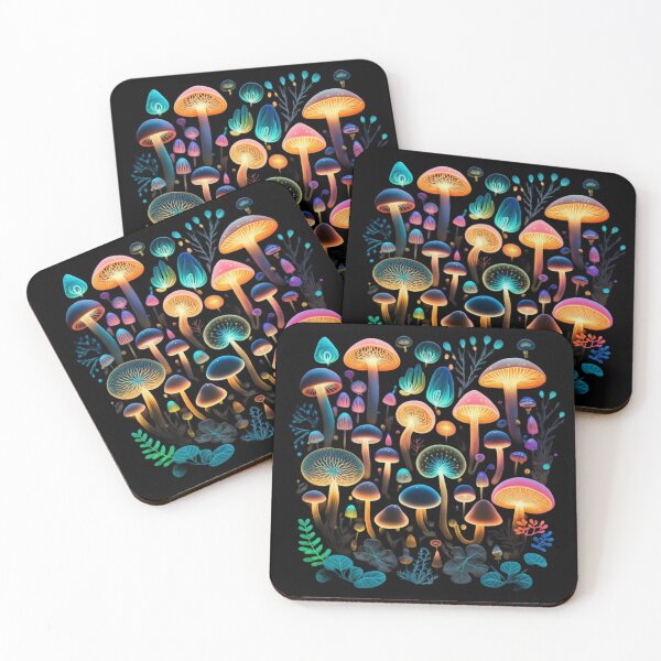 Item preview, Psychedelic glowing mushrooms #17 designed and sold by Christolamber.
