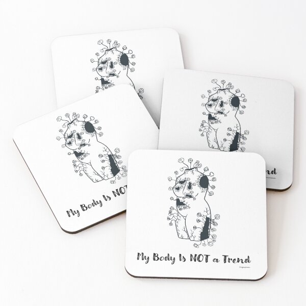 Item preview, My Body is NOT a Trend (b&w) version  designed and sold by DesignbyDarien.
