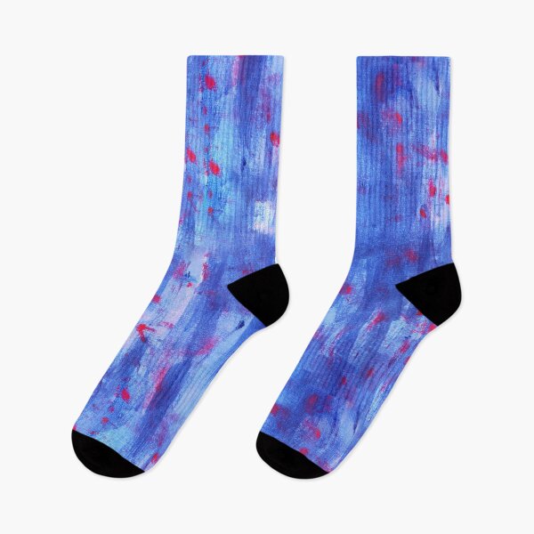 Item preview,  Colorful Blue Red Abstract Acrylic Strokes Dots Textured Background designed and sold by wenjunior.