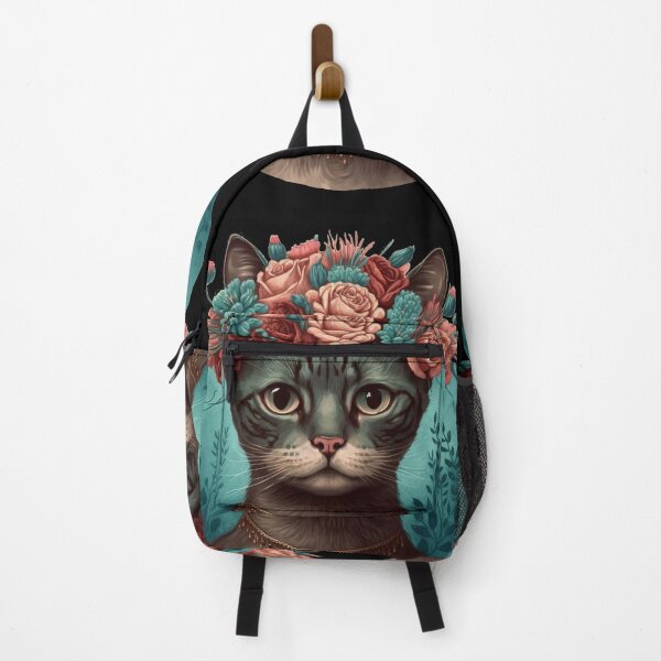Item preview, Frida Cathlo Cat with Flowers on their Head designed and sold by TheJadeCat.