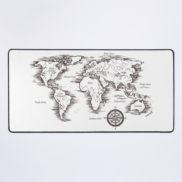 Item preview, Sketch of World Map designed and sold by UntrueHunter.
