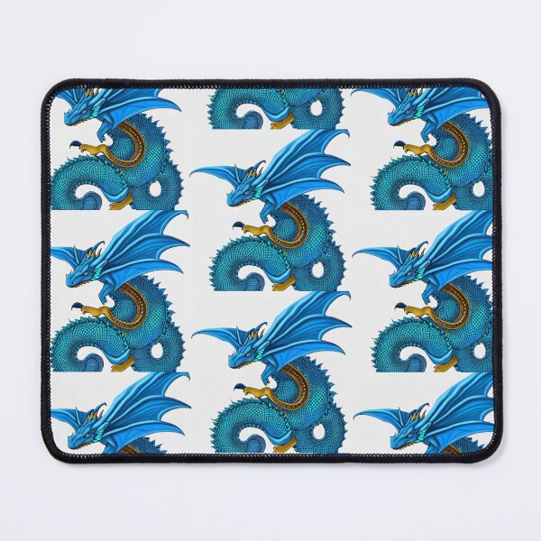 Item preview, Blue Asian Dragon - Winged Chinese dragon designed and sold by PlayDifferent ⭐⭐⭐⭐⭐.