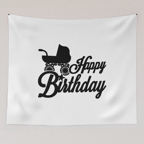 Item preview, Birthday T-Shirt, Happy Birthday T-shirt, vintage stroller baby shower theme, Birthday Gift, Design for Man and Ladies ,Boy and Girl ,Classic T-Shirt Gift designed and sold by sixday 7day.