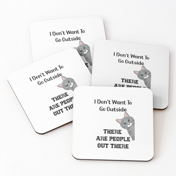 Item preview, Annoyed Cat - I Don't Want To Go Outside There Are People Out There - Astonished Cat Company - Gift For Cat Lovers designed and sold by AstonishedCatCo.