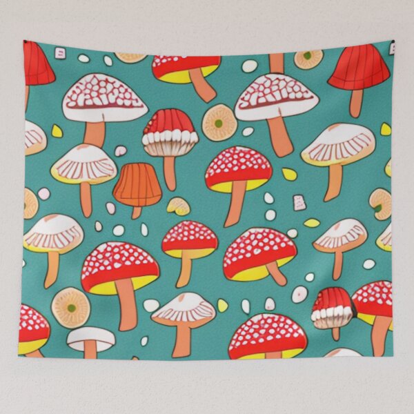 Item preview, Bright Mushroom Pattern designed and sold by SquishStitches.