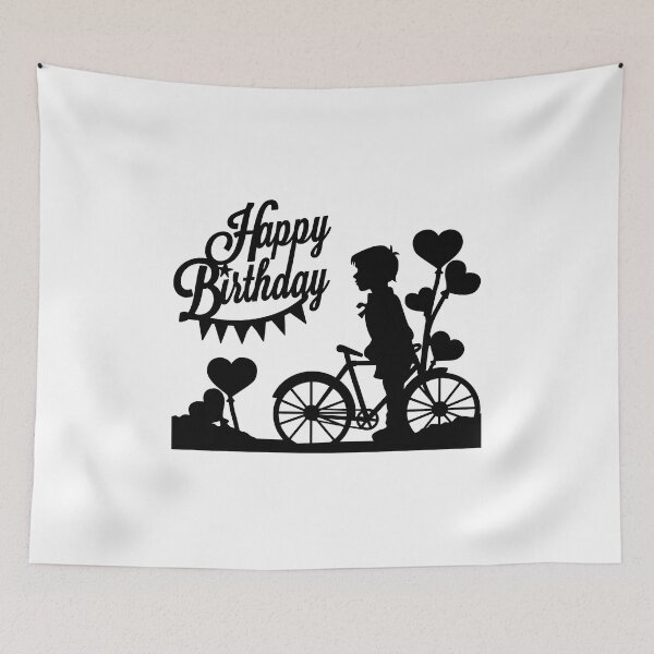 Item preview, Birthday T-Shirt, Happy Birthday T-shirt, little boy-girl vintage bicycle theme, Birthday Gift, Design for Man and Ladies ,Boy and Girl ,Classic T-Shirt Gift designed and sold by sixday 7day.