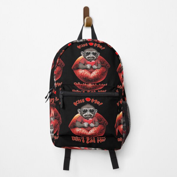 Item preview, Kiss Me, Don't Eat Me: The Adorable Monkey for the valentine's day designed and sold by JEK Designer ⭐⭐⭐⭐⭐ (5.0).
