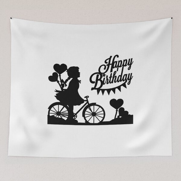 Item preview, Birthday T-Shirt, Happy Birthday T-shirt, little boy-girl vintage bicycle theme, Birthday Gift, Design for Man and Ladies ,Boy and Girl ,Classic T-Shirt Gift designed and sold by sixday 7day.