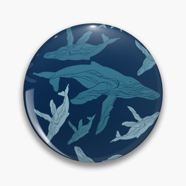 Item preview, Humpback Whales Blue designed and sold by BlueDoorStudio.