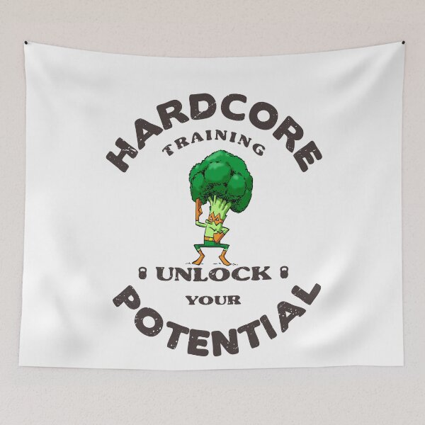 Item preview, Hardcore Training Unlock Your Potential Broccoli Ninja MMA Mixed Martial Arts designed and sold by ProjectX23.