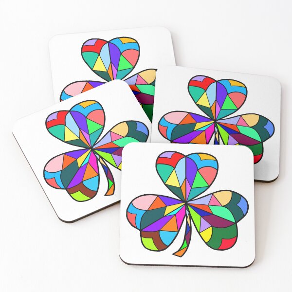 Item preview, Stained Glass Rainbow Irish Clover designed and sold by Deborah Camp.