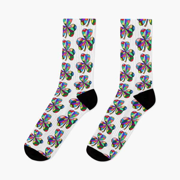 Item preview, Stained Glass Rainbow Irish Clover designed and sold by Deborah Camp.