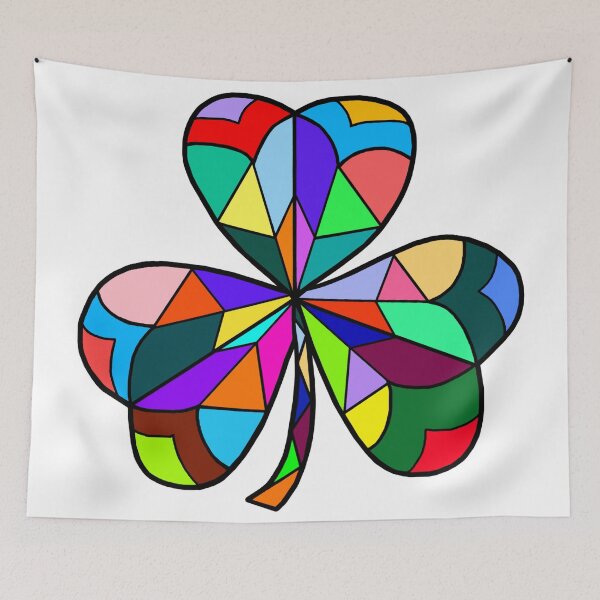 Item preview, Stained Glass Rainbow Irish Clover designed and sold by Deborah Camp.