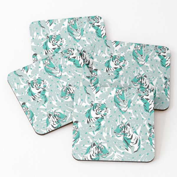 Item preview, Colorful Tiger Pattern - Tiger Asia Cyan Pattern - Tiger Pattern Jungle designed and sold by Patternawy.