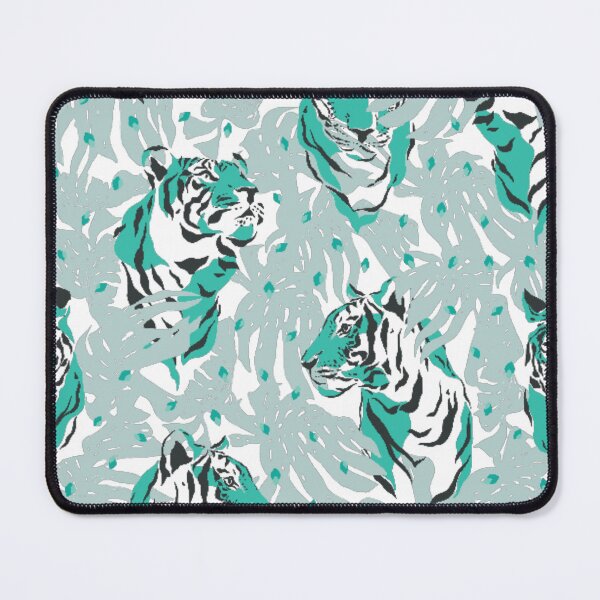 Item preview, Colorful Tiger Pattern - Tiger Asia Cyan Pattern - Tiger Pattern Jungle designed and sold by Patternawy.