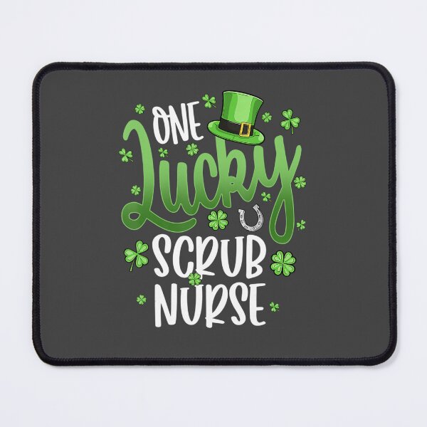 Item preview, Cute One Lucky Scrub Nurse Shamrock Leopard St Patrick's Day designed and sold by spiersturtonk.