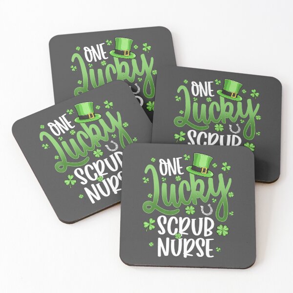Item preview, Cute One Lucky Scrub Nurse Shamrock Leopard St Patrick's Day  designed and sold by spiersturtonk.